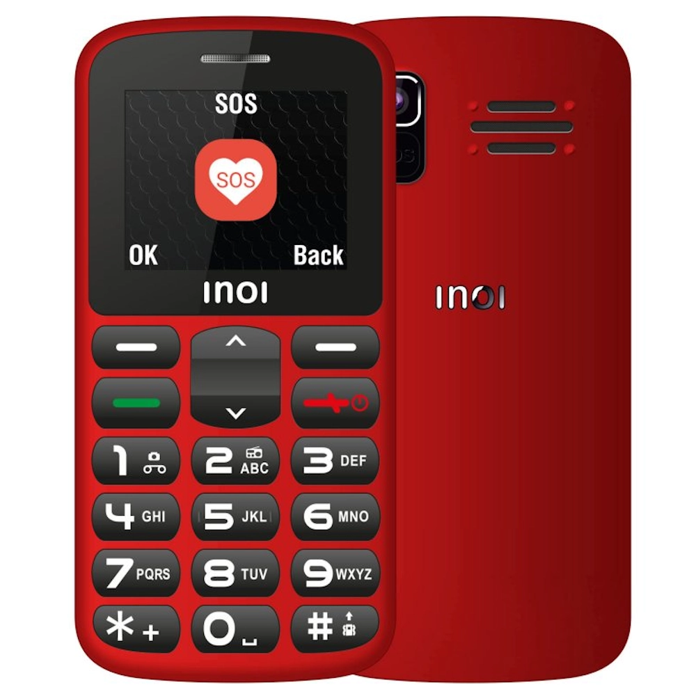 INOI 107b. Сотовый телефон INOI 107b. Телефон INOI 107b, красный. Бабушкофон INOI.