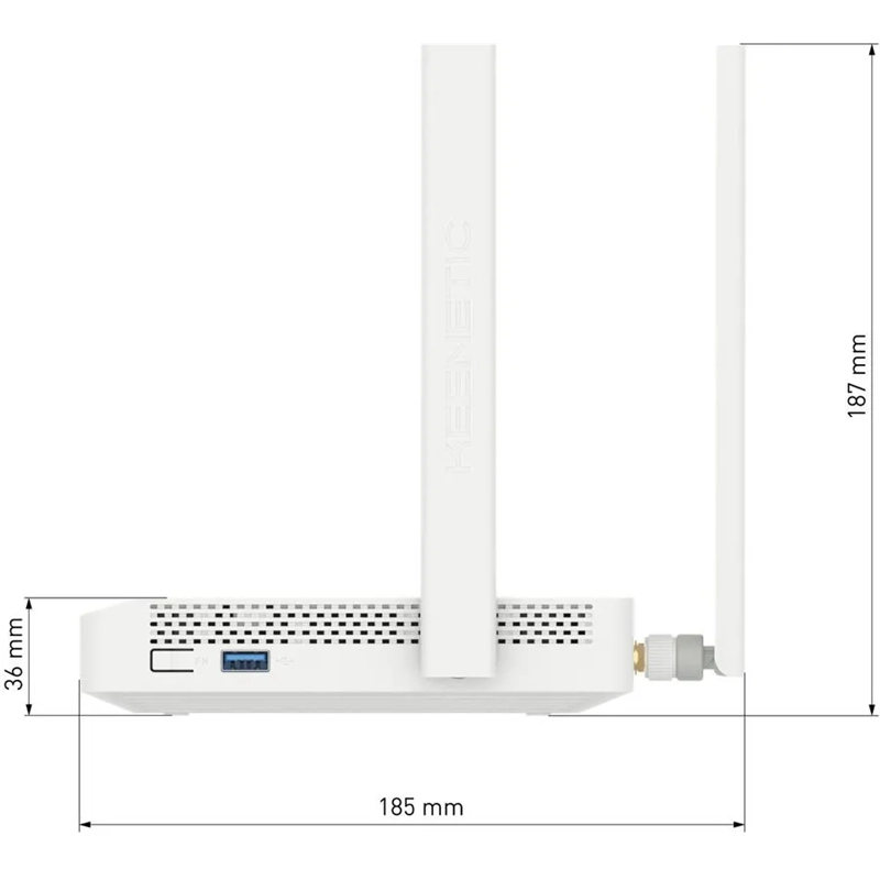 РоутербеспроводнойKeeneticHero4G+(KN-2311)AX180010/100/1000BASE-TX/4Gcat.6