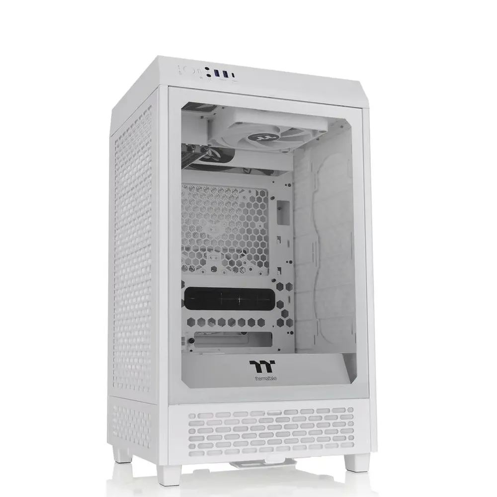 Компьютерный корпус miniITX Thermaltake The Tower 200, Mini-Tower, без БП,  белый [ca-1x9-00s6wn-00] купить в Москве — низкая цена в интернет-магазине  alikson: фото, характеристики, отзывы