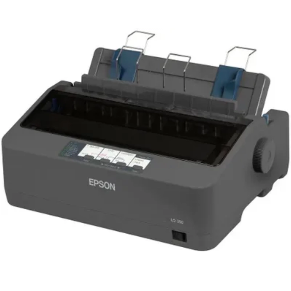 Принтер матричный Epson LQ-350 черно-белая печать, A4, цвет черный  [c11cc25002] купить в Москве — низкая цена в интернет-магазине alikson:  фото, характеристики, отзывы