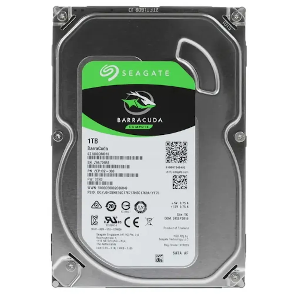 Купить Жесткий диск Seagate Barracuda ST1000DM014, 1ТБ, HDD, SATA III, 3.5